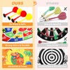 26 Inches Double-sided Foldable Kids Dart Board Set, Velcro Dart