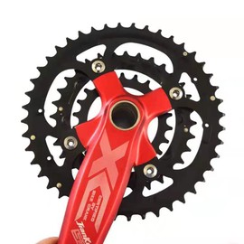 shanmashi Andeshunk Crankset Red Mountain MTB Bike Crankset Hollow Integrated Chainring Crank Set Bicycle Chainring Sprocket Round Bolts for Road Cycling Crank