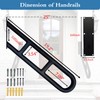 2 Pack U-Shaped Hand Railings for Outdoor Steps, Heavy Duty