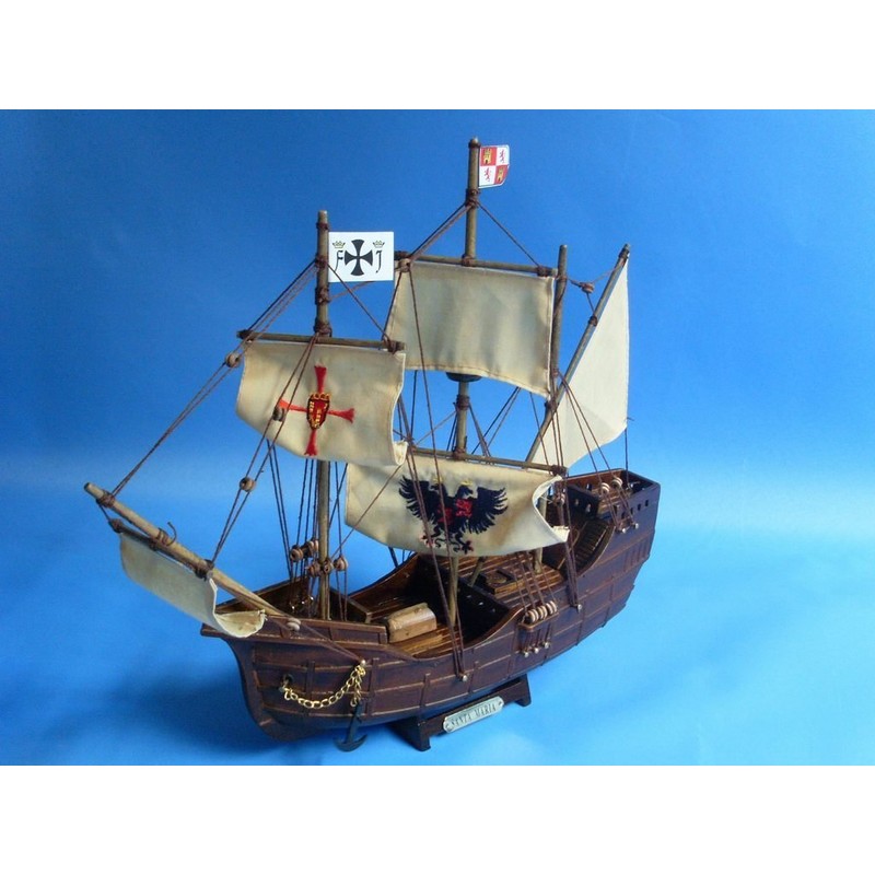 Hampton Nautical Santa Maria with Embroidery Ship, Limited Edition, 14"