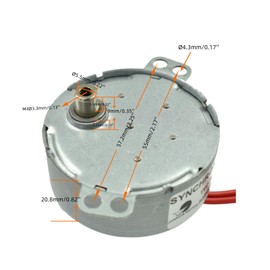 CHANCS TYC-50 Synchronous Motor 12V AC 5-6RPM Flush Shank 5.5mm CW 4W Gear Motor Fan Motor