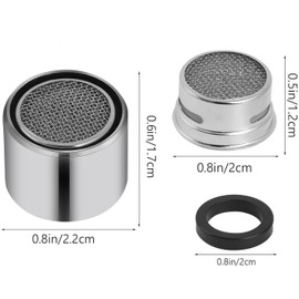 Set of 4 Aerator M22, Water Hansip, M22 Tap Strainer, Strainer Tap Attachment Insert Filter, Chrome-Plated Bubbler for Bathroom, Kitchen