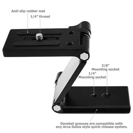 NOTRICKT TH-001 Flex Tilt Head Z Head Aluminum Alloy for DSLR Mirrorless and Compact Cameras, Arca-Swiss Compatible