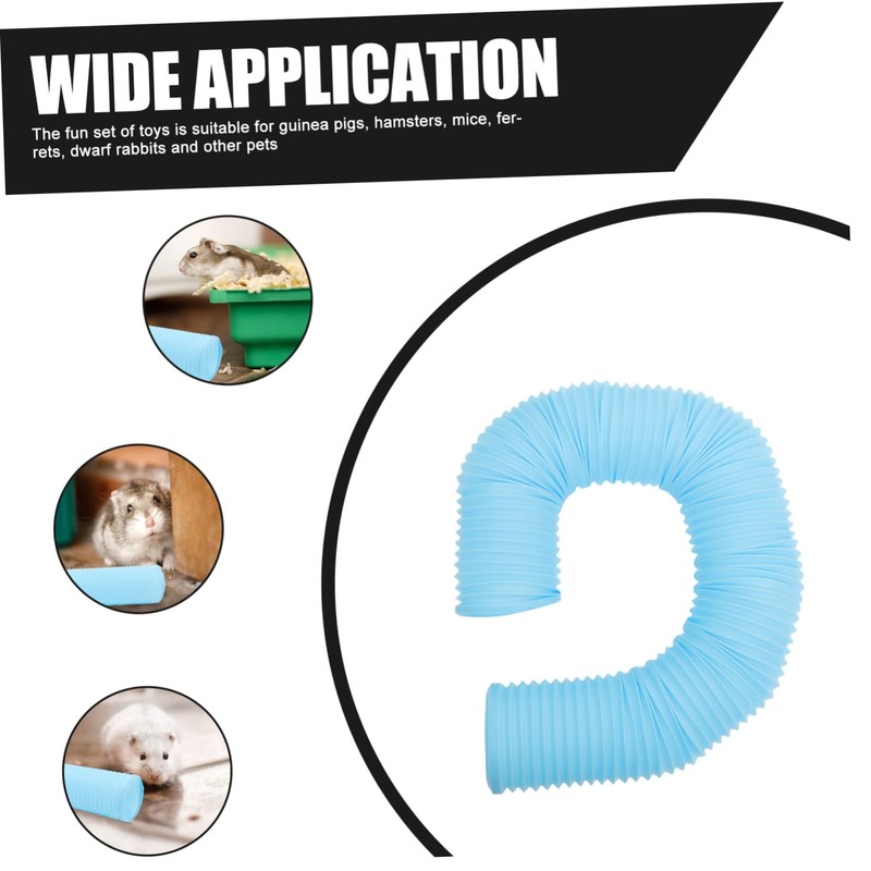 Levemolo Small Animal Tunnel Hamster Foraging Toy Plastic Tube Tunnels