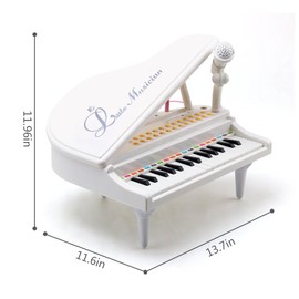 Amy&Benton Piano Keyboard Toy for Toddlers - 31 Key Baby Piano - White - Ages 3-4