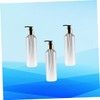 Zerodeko 3pcs Refillable Pet Emulsion Bottle Black Press Pump for