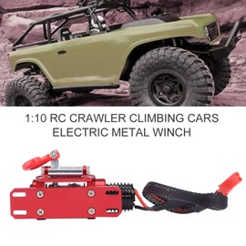 equlup RC Metal Winch, 1:10 RC Crawler Climbing Cars Electric Metal Winch Remote Controller Parts for SCX10 D90 D110 TF2 TRX4 KM2