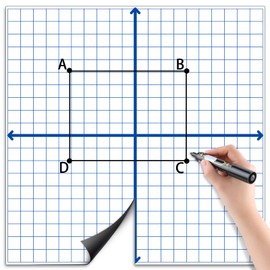 Teling 24 Pieces Jumbo Magnetic XY Coordinate Dry Erase Grid 26 x 26 Inches, Magnetic Graph for Grid Whiteboard, Dry Erase Board, Dry Erase Graph for Classrooms, Teaching, Learning Tools