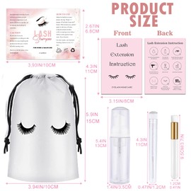 60PCS Lash Shampoo Bottles and Brushes Set, 10pcs Foam Pump Dispenser, Lash Cleaning Brush, Eyelash Extension Tube Brush, Instructions Cards, Bags, Lash Shampoo Stickers for Business Clients (B-white)