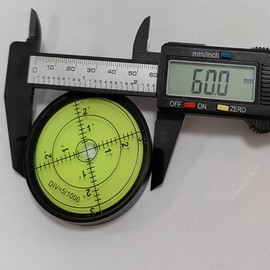 BUBLEVL Round High Precision 2.4inch 60MM Accuracy 15'/2 Aluminium Cardan Circular Bullseye RV leveling Bubble Levels For Motorhome, Camping, Trailer, Construction, CNC machine