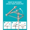 Brushed Nickel Toilet Paper Holder Stand, 4.82 lb Weighted Base,