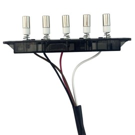 XHSESA Kitchen Range Hood Pushbutton Switch Range Hood Key Board Switch CXW-200-DJ216/DJ103S/DJ105 Replacement for Midea (5 Keys Short Line Switch)