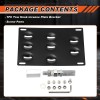GEARZAAR Bumper Tow Hook License Plate Mount Bracket Holder For