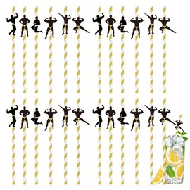 24pcs Bachelorette Party Straws, Straw Confetti Funny Drinking Straws for Adults Girls Party Wedding Party Favors Hen Party Supplies (Gold)