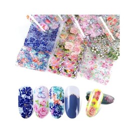 Chrysanthemum Daisy Glory Flower Nail Foil Transfer Sticker 10Pcs 20X4Cm Dd02 Nail Wraps Stickers Manicure Supplies for Women Nails Full Long Lasting Easy Apply and Remove