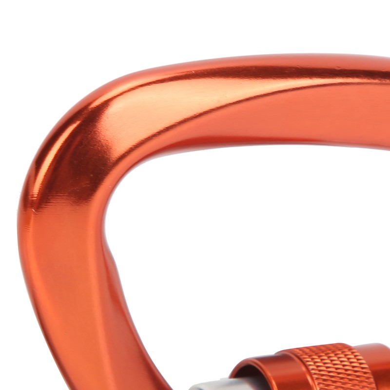 Mountaineering D Locking Carabiner Clips Alloy Heavy Duty Carabiner for