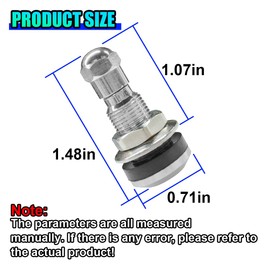 UHANBUT 4PCS TR-416-S Metal Valve Stems, 1.07 Inch Long Outer Mount Tubeless Tire Valve Stem Fits 0.453 Inches and 0.625 Inches Rim Holes, High Pressure Universal for Car/Motorcycle/Truck