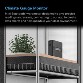 AC Infinity Mini Temperature Humidity Smart Hygrometer A2 Bluetooth App Monitor, Climate Gauge Thermometer for Basements, Guitar Rooms, Grow Tents, and Greenhouses