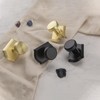 NCSEN 6 Pack Black Door Knobs with Zinc Camelot Trim,