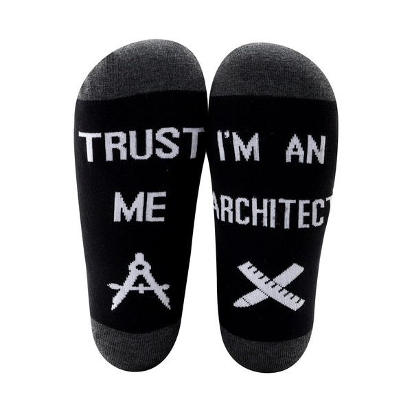 MYSOMY 2 Pairs Architect Socks Funny Architect Gifts Trust Me