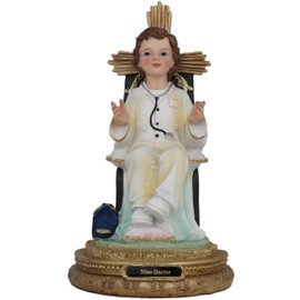 Cannan Niño Doctor 10" Santo Niño Jesús Doctor De Los Enfermos Resin Religious Figure