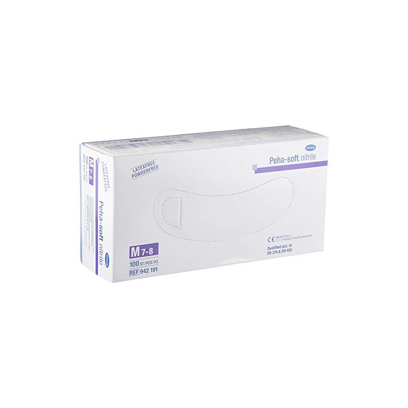 Peha Soft Nitrile Unt.handsch.pulverfr. Non-Sterile M Pack of 100