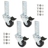 4pc - Storage Rack Caster Wheels (Adapts to Boltless Self