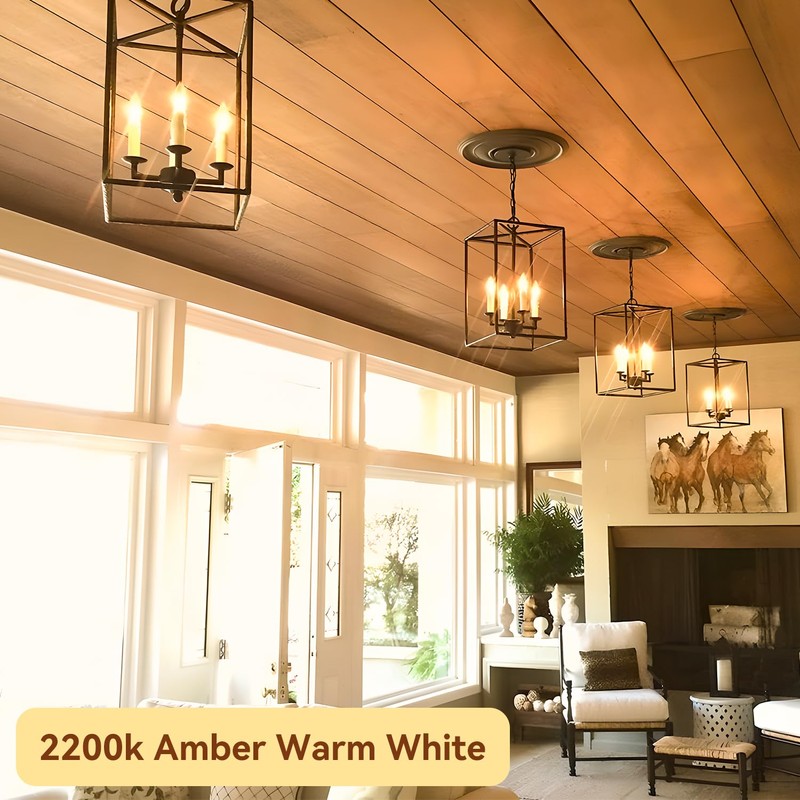 TJOY LED Candelabra Bulbs Dimmable, 60W Equivalent Chandelier Light Bulb,