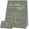 Baby Shower Games, 1 Diaper Raffle Standing Sign with 50