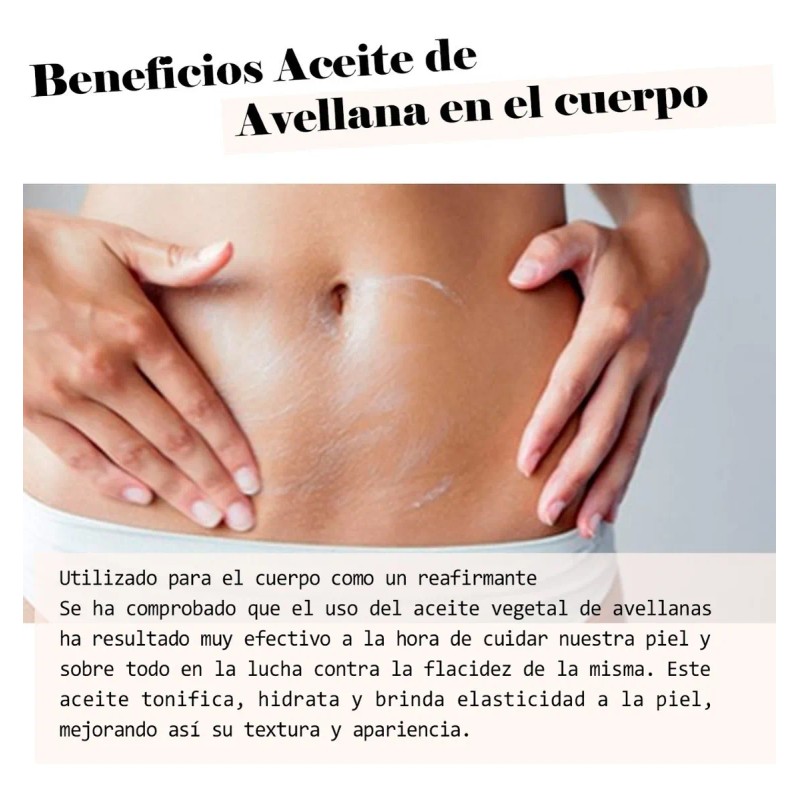 Aceite De Avellana Orgánico 100% Puro Prensado En Frío 50