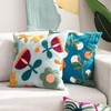 MOCOFO Canvas Embroidered Pillow Case Spring Embroidery Craft Modern Simple