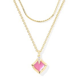 Kendra Scott Joelle Multi Strand Necklace, 14K Gold-Plated Brass, Fashion Jewelry for Women, Azalea Illusion