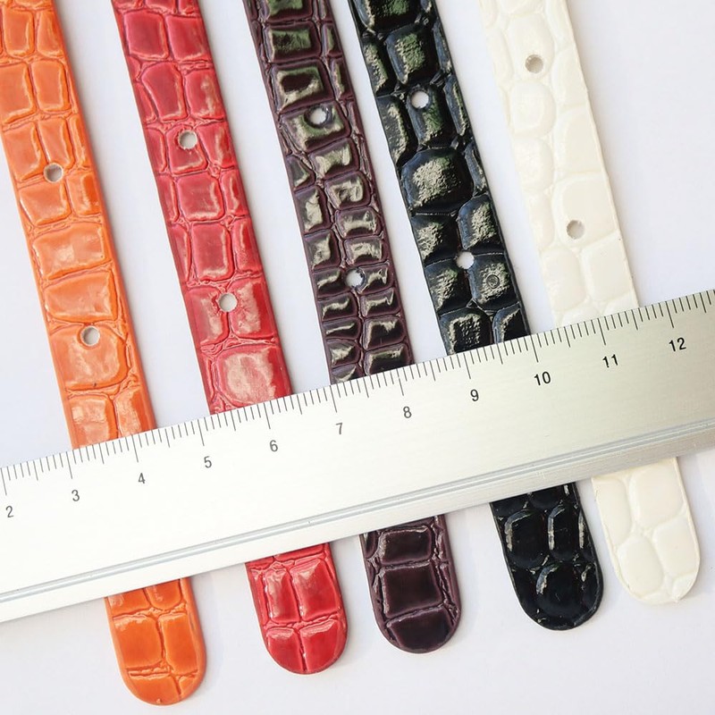 Trois anges Stylish Enamel Fabric Crocodile Pattern Nameplate Belt Replacement