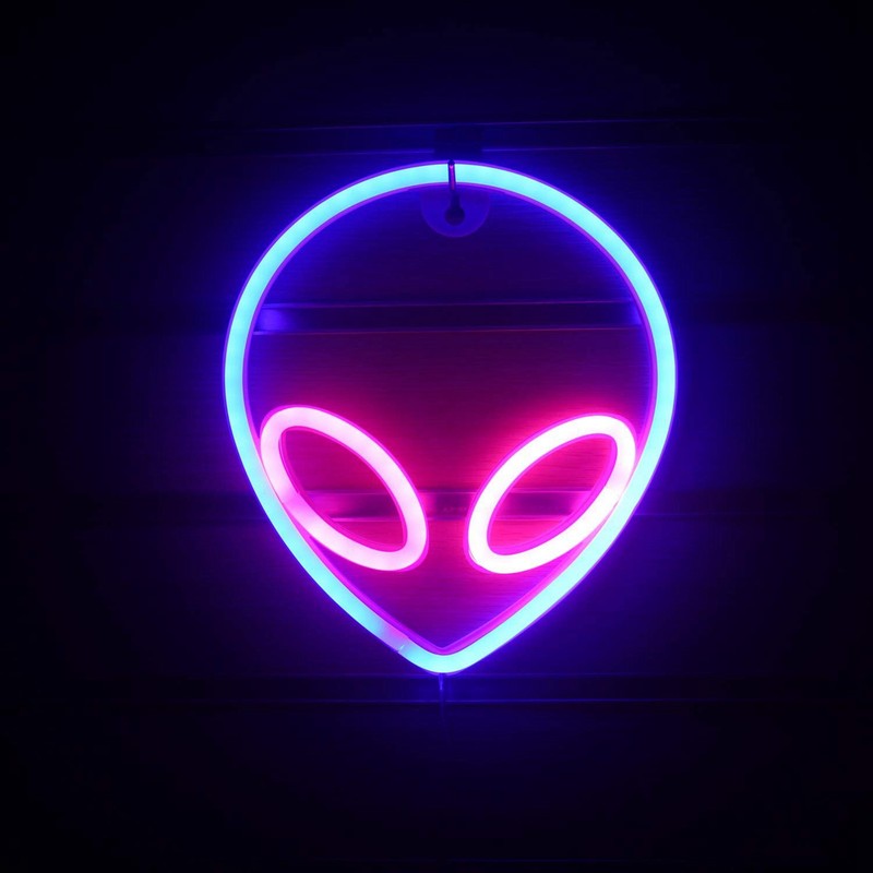 Alien Neon Sign Decorative Neon Light Night Lamp for Bedroom