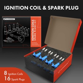 A-Premium Set of 16 Ignition Coil Pack and Iridium Spark Plugs Compatible with Ford F-150 F150 2010-2014, F-250 F-350 Super Duty 2011-2017, E-350 E-450 Super Duty 2017, 6.2L, Replace# AL3Z12029A