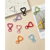 20Pcs Mixed Heart Keychain Clip Heart Carabiner Key Chain Hooks