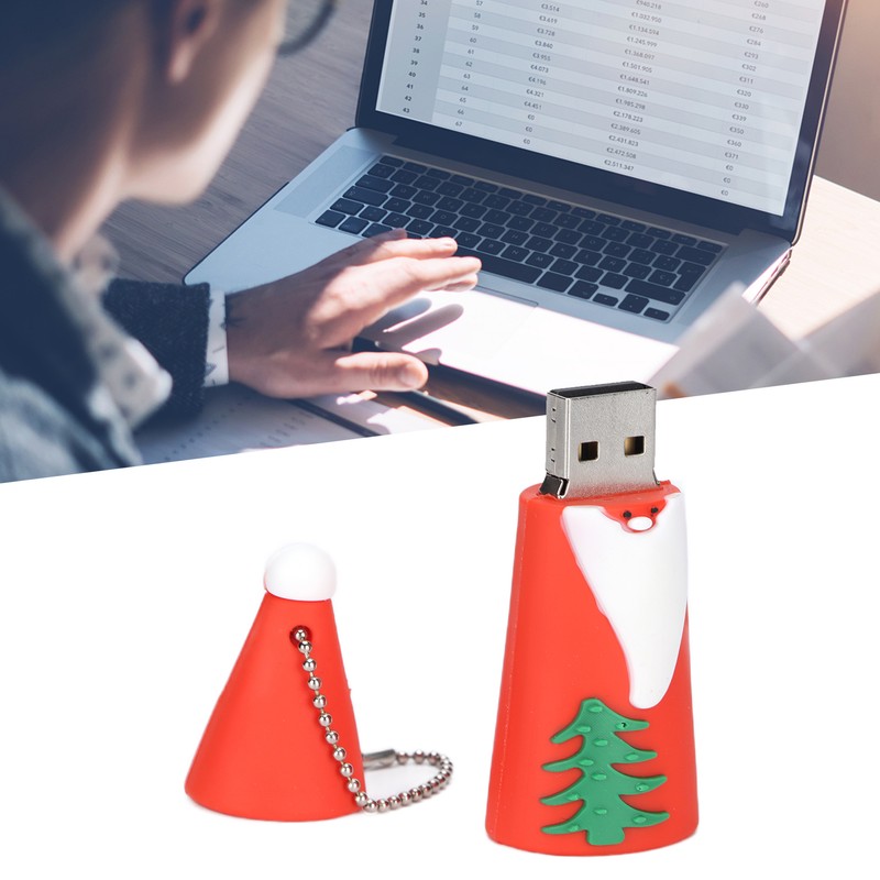U Disk Durable Strong Compatibility Cute Santa Claus USB 2.0
