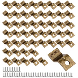 JCHL Table Desk Top Fasteners with Screws Bronze Heavy Duty Z Table Top Connectors Table Clips/Table Top Brackets, 50 Packs Set (Include 50 Clips and 50 Screws) 50-Bronze