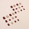 Press on Nails Coffin Short Length Natural, 24 Pcs Full