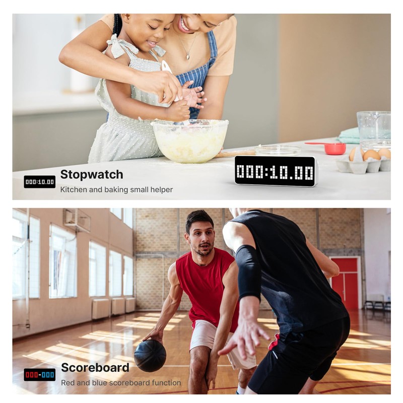 ULANZI TC001 Smart Pixel Clock,Social Media Counter, Digital Alarm Clock