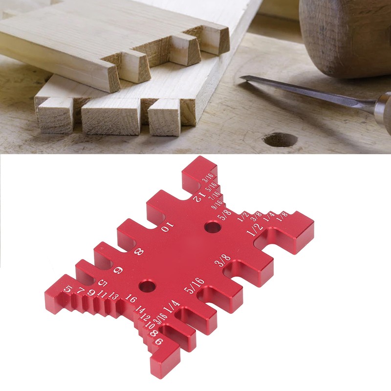 Dovetail Jig Tenon Caliper Aluminum Metric Imperial Scale Card Measuring