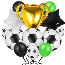 AUNGKWANG Football Balloons Set, World Cup Aluminium Foil Football Balloons, Football Decoration Birthday for Children, Football Birthday Decoration, Balloons Football for Party Decoration Children's