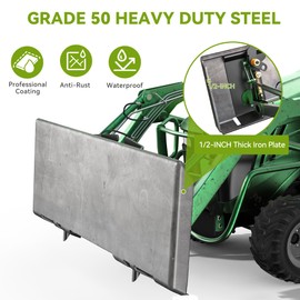 AUTOSAVER88 1/2" Skid Steer Mount Plate, Thick Skid Steer Plate Attachment, Universal Quick Attach Plate Compatible with Kubota, Bobcat Skid Steers and Tractors