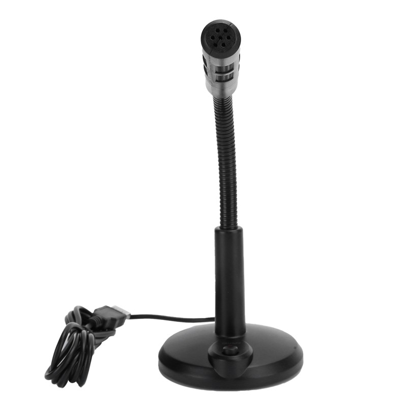 USB Microphone Adjustable Hose Desktop Computer PC Live Broadcast Business