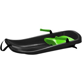 Gizmo Riders - Toboggan Kids and Toddlers Sleds, Durable Bobsled - Plastic, Lightweight, Winter Snow Sleds with Tow Strap & Individual Pull-Up Hand Brakes - Ages 3+, 120 lbs