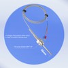CGELE K-Type Thermocouple Temperature Sensors NPT 1/2"(5×50MM)0~600℃，2M/6.6Ft Wire Probe Length