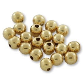 River Guide Supply Hollow Metal Beads for Tacklecraft & Fishing 100 pcs (Gold, 7/32")
