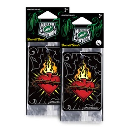 Turtle Wax X Mister Cartoon 54307 Air Fresh Odor Neutralizing Hanging Paper Air Freshener, Long Lasting, For Car & Home, 6 Count (2 Packs Of 3), Sacred Soul Fragrance