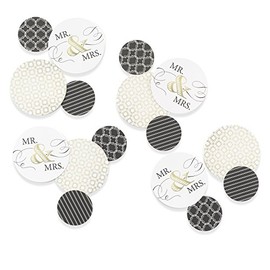 Hortense B. Hewitt 32 Count Golden Elegance Confetti Table Decorations, Black/Gold