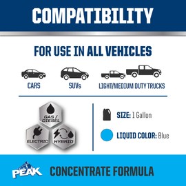 PEAK OET Extended Life Blue Concentrate Antifreeze/Coolant for European Vehicles, 1 Gal.